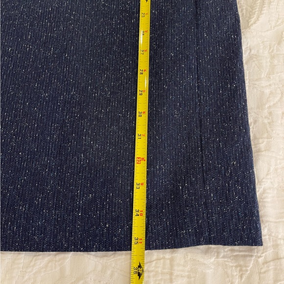 Theory Women's Size 8 Dress Navy Rail Texture Sleeveless Button Back - Picture 6 of 8